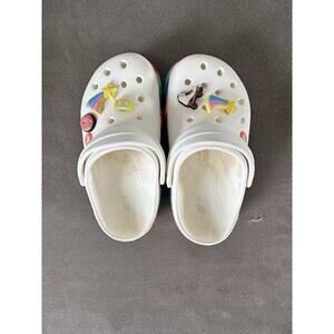 Crocs Kids Crocband Chevron Beaded Clog White Size J 2 With Croc Charms